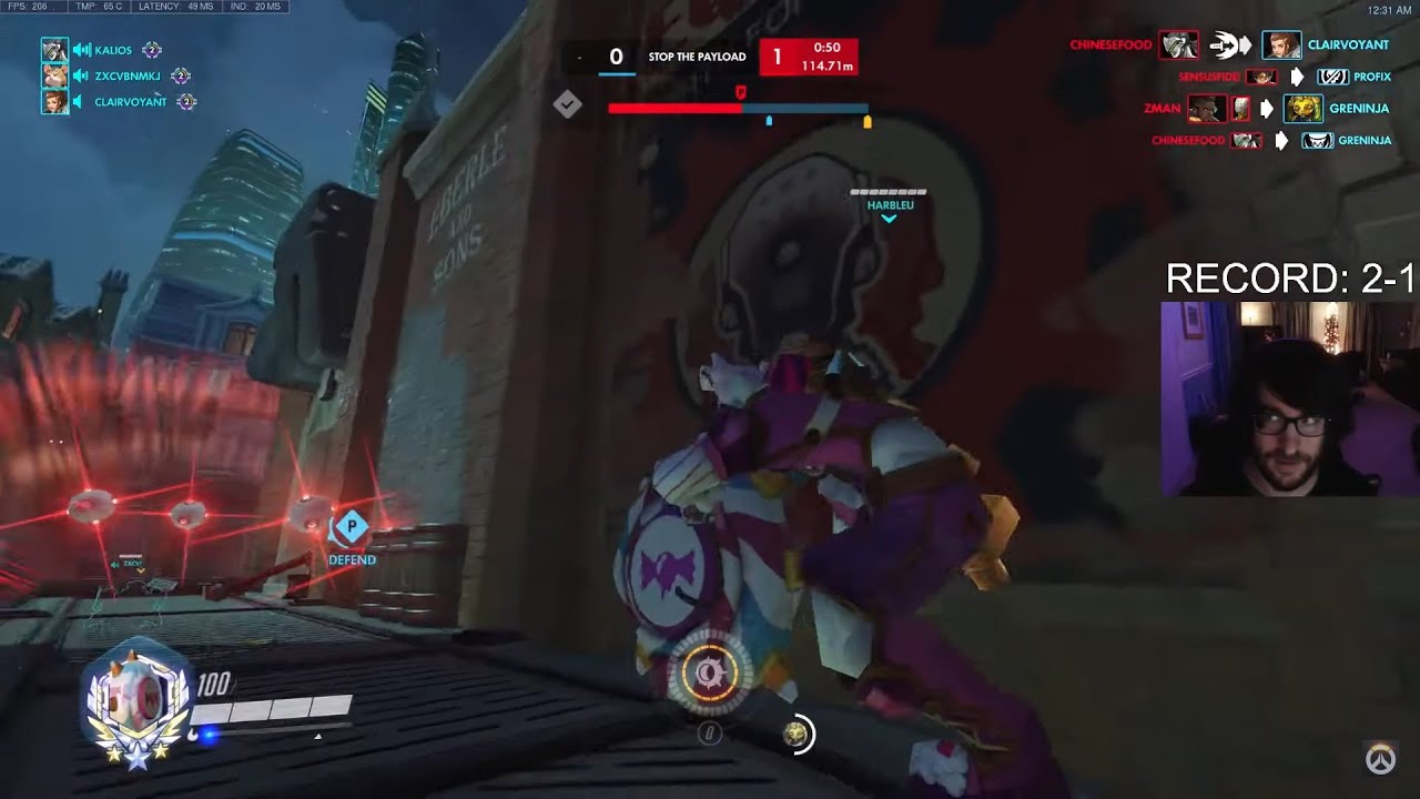 HARBLEU DPS! JUNKRAT + TRACER OVERWATCH GAMEPLAY SEASON 35