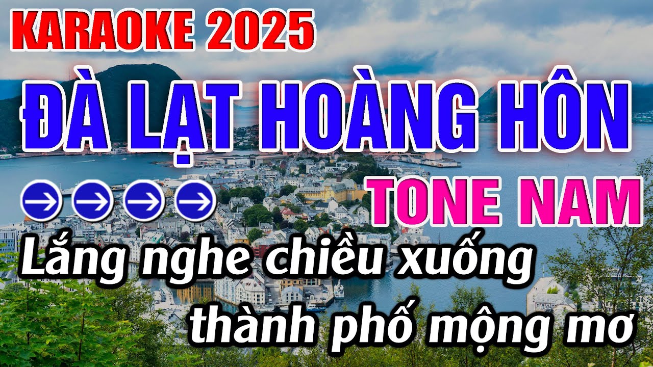 Đà Lạt Hoàng Hôn Karaoke Tone Nam Karaoke Đăng Khôi - Beat Mới
