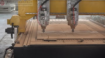 2030 two independent heads cnc router machine carving MDF