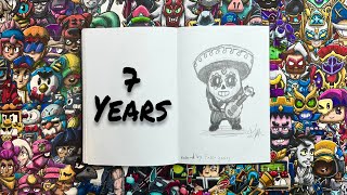 My 7 YEAR Sketchbook Tour