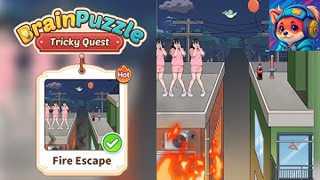 Brain Puzzle Tricky Quest Level 116 fire escape | help them get to the other side of the building