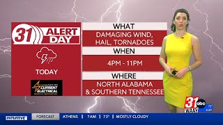31 Alert Day in place this evening