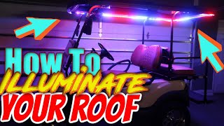 How To Install Bluetooth LED Lights to your Golf Cart Top | Dream Color 5050 Addressable Lights