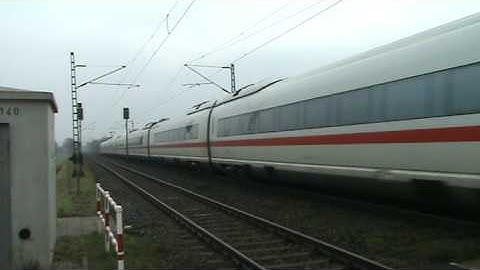 Derouted ICE Train at Breyel Germany,March 1,2009