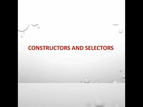 Constructors and Selectors 12th CS Chapter-2 Part-3