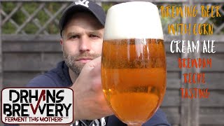 Brewing With Corn - Cream Ale brewday, all grain recipe & tasting! Grain to glass