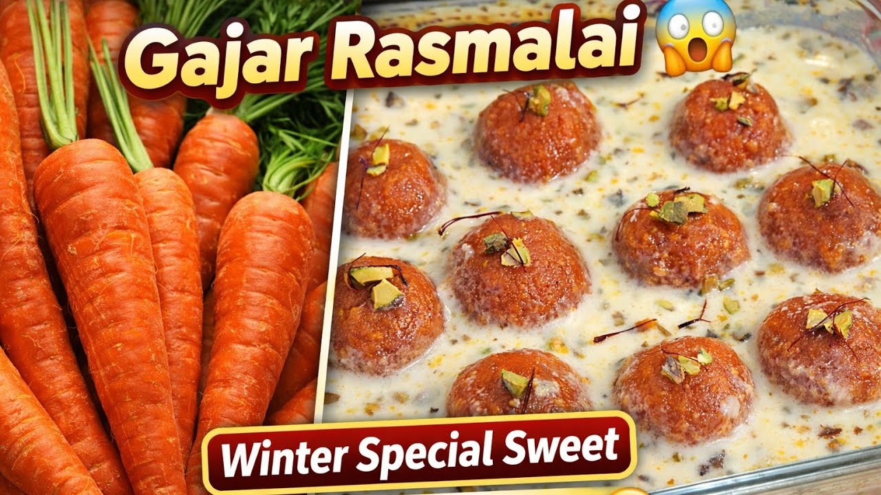 Winter Most viral Recipe 😋Instant Gajar Rasmalai|Gajar Gulab Jamun @rituverma7034 
