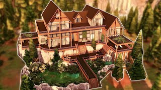 sims 4 building ASMR | modern cabin mansion