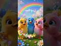 3 Cute Baby Birds Playing Together 🐥🌈 | Sweet Friendship Story❤️ | 3D Animated #Shorts #littlebirds