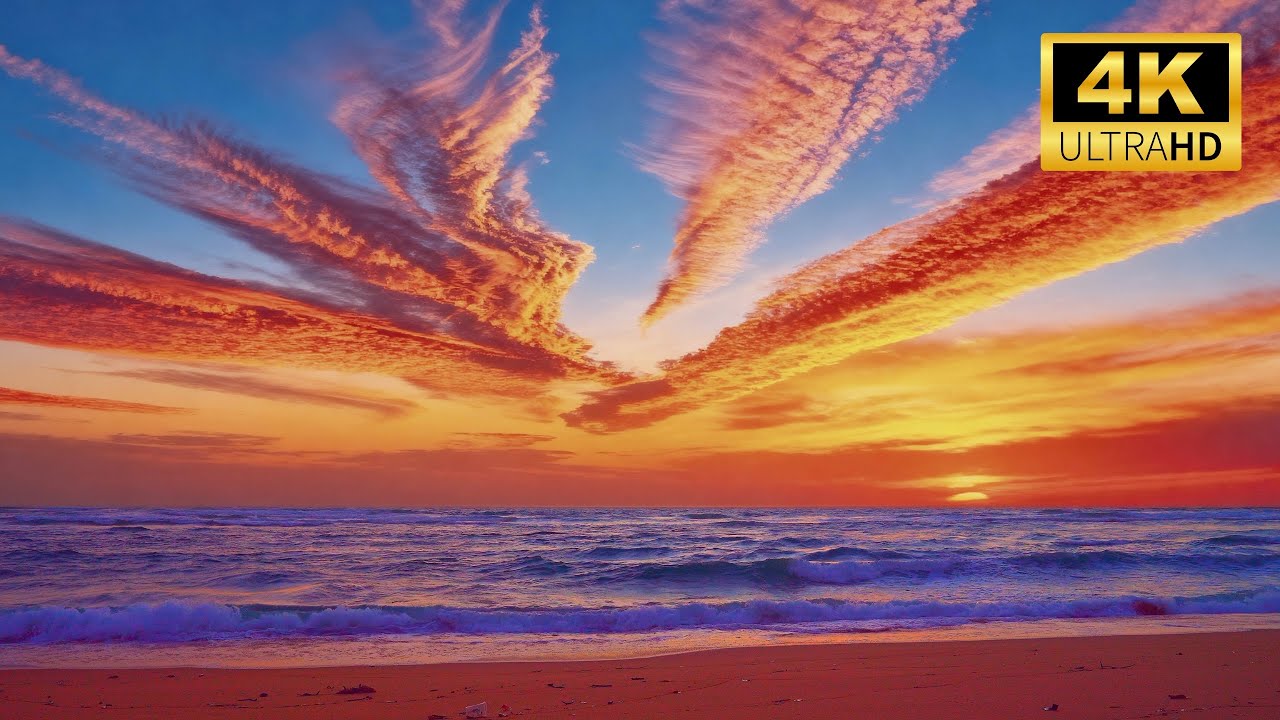 🌊 Успокаивающие Звуки Океана в 4K: Прибой для Сна и Расслабления | Розовый Шум ASMR