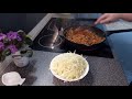 Пирог с капустой и мясом , быстро и просто, в слоеном тесте