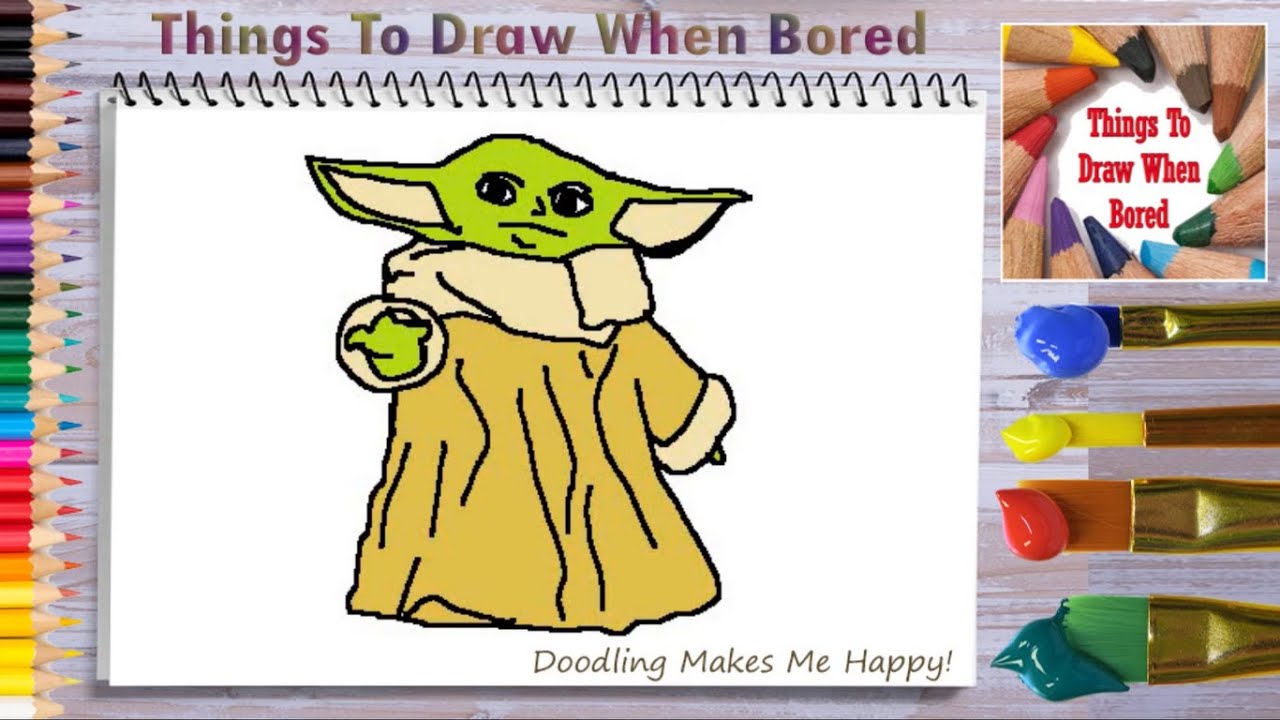 How To Draw Baby Yoda ( How To Draw Baby Yoda Step By Step ) - YouTube