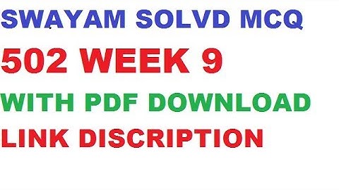 swayam mcq 502 week 9 nios deled teacher 162 Questions