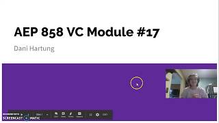 Dani Hartung AEP 858 VC Module #17: Data Analysis Protocol