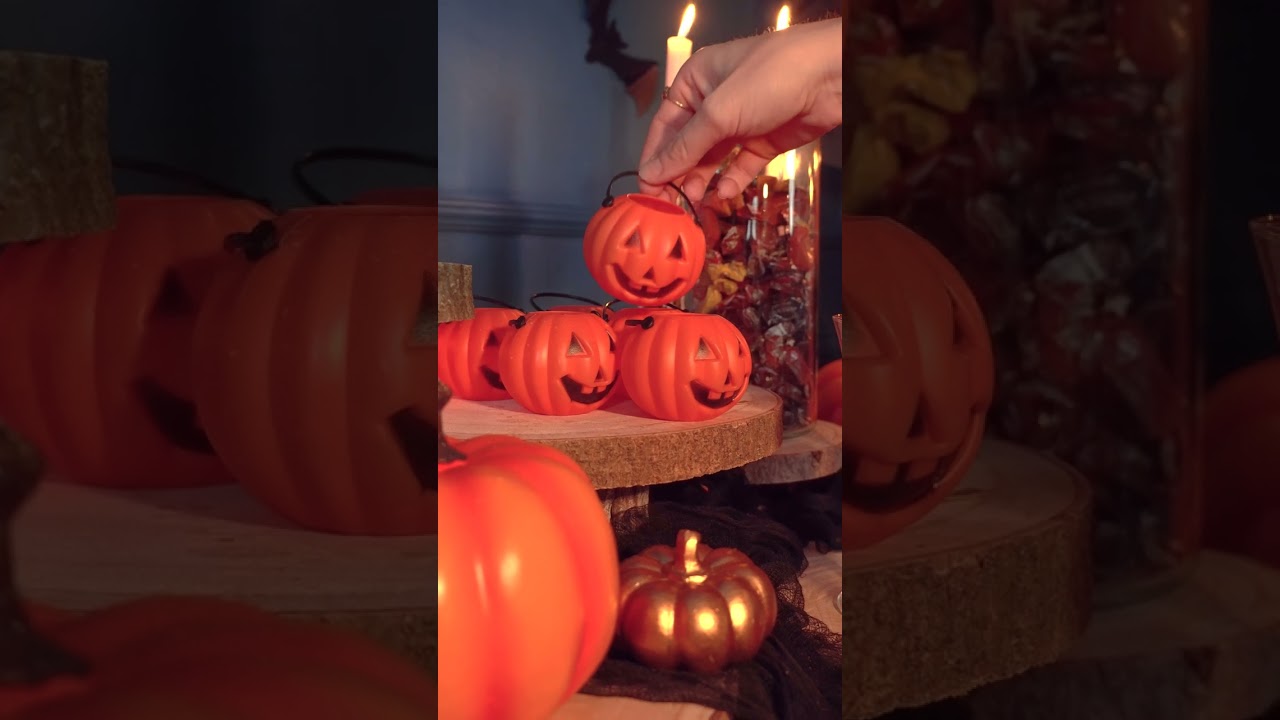 10 Stück Mini Halloween Kürbis-Eimer Mit Griff – Süßigkeiten-Eimer, 7 Cm, Partydekoration
