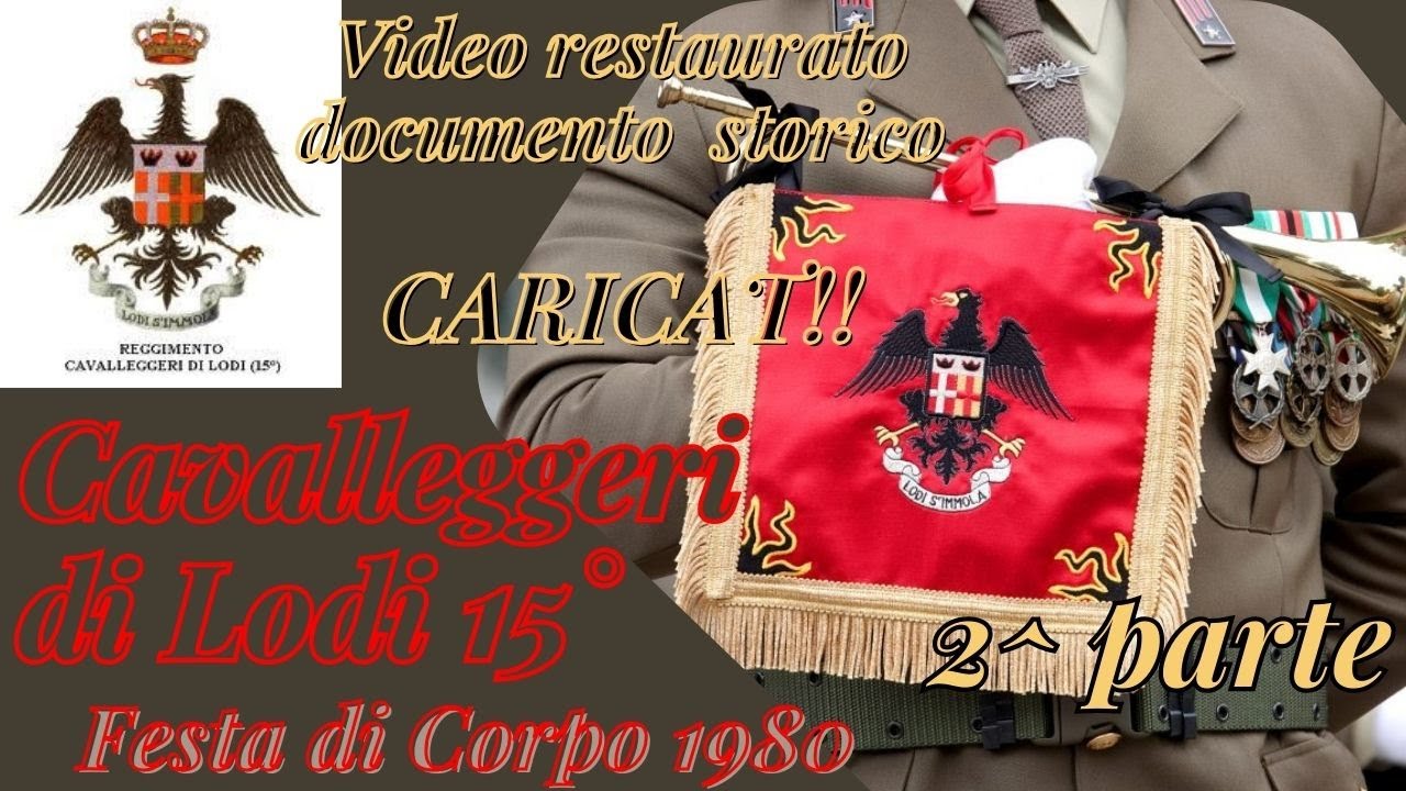 Cavalleggeri di Lodi 15 Onori Militari al 34 Comandante e Carica di Cavalleria 1980 Esercito 2^ Part