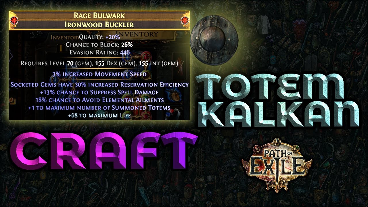 Path Of Exile - Totem Shield Craftı (Poe Item Craftlama)