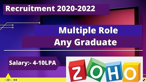 ZOHO Off Campus Drive For 2022 Batch | ZOHO Recruitment 2021 | ZOHO Hiring 2020 Batch