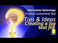 IT PAT Tips and Hints | Creating a log text file