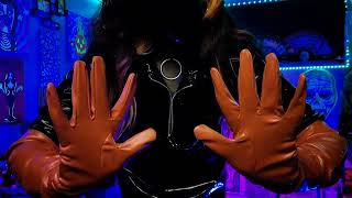 ASMR | NEW Orange Gloves | Shiny Black Apron + Boots | No Talking