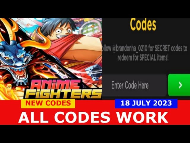Anime Fighters Códigos - Roblox (Dezembro de 2023)