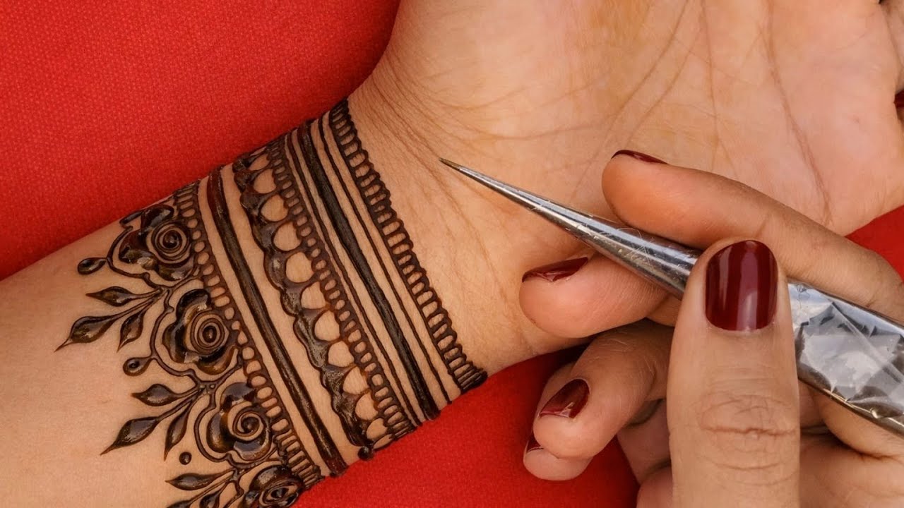 Beautiful Stylish Mehndi Design for front hand | bold floral henna style | Eid Mehndi design 