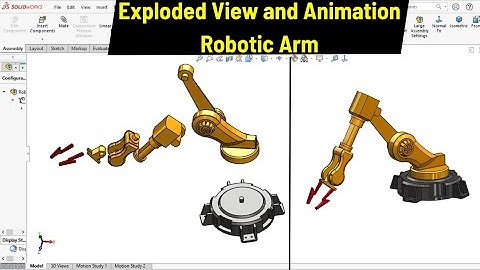 Exploded View of Robotic arm in SOLIDWORKS | Robo CAD