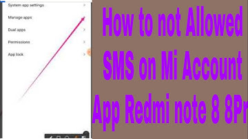How to not Allowed SMS on Mi Account App Redmi note 8 8Pro
