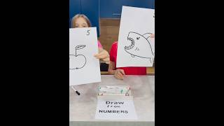 3 Marker Challenge ✍🏻🍎Drawing Number 🦈 #3markerchallenge #drawing #shorts #diy #art