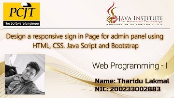 Design a responsive sign in Page for admin panel using HTML, CSS Java Script and Bootstrap (Task 39)