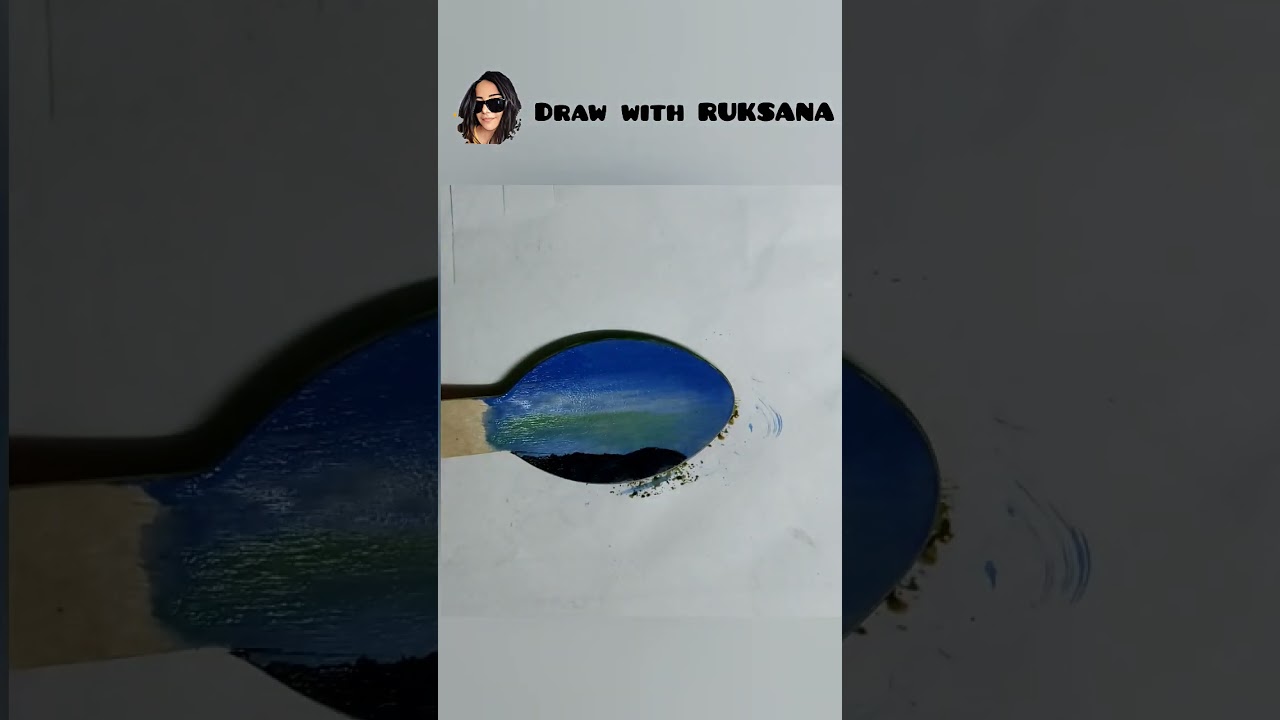 i try to draw a painting on wooden spoon 🤔it's so good ❤️# Satisfying 