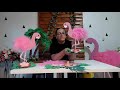 Faça você mesma, decoração de flamingos em EVA