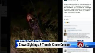 Clown sightings & threats cause concern