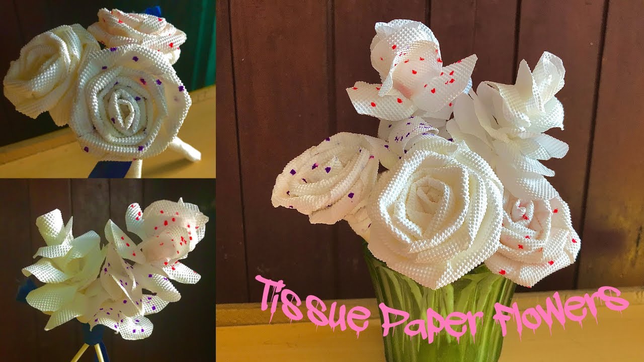 DIY PAPER TISSUE FLOWERS 2 EASY HOME MADE ROSE FLOWERS PAPER