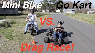 Here is the highly requested mini bike vs. go kart drag race. we
measured out an 1/8th mile on a closed road, lined them up, and went
for it. follow carsandc...