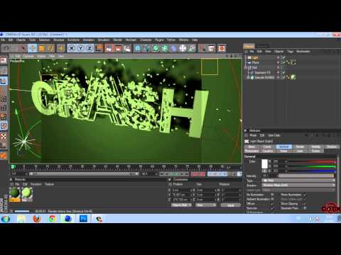 How to make 3D text crash in Cinema 4D and Photoshop