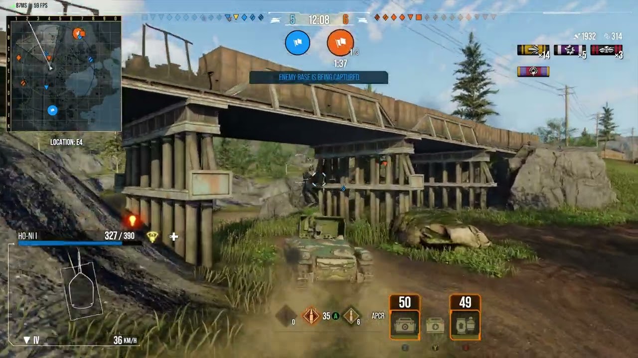 World of Tanks Console  Type 1 Ho-Ni I 6 Kills (M)