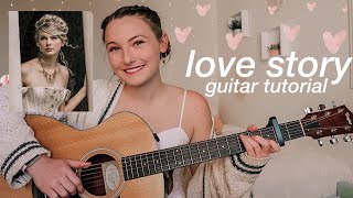 البرنامج التعليمي لـ Taylor Swift Love Story Guitar 2021 (تكريمًا لنسخة تايلور!) // نينا شيلبي