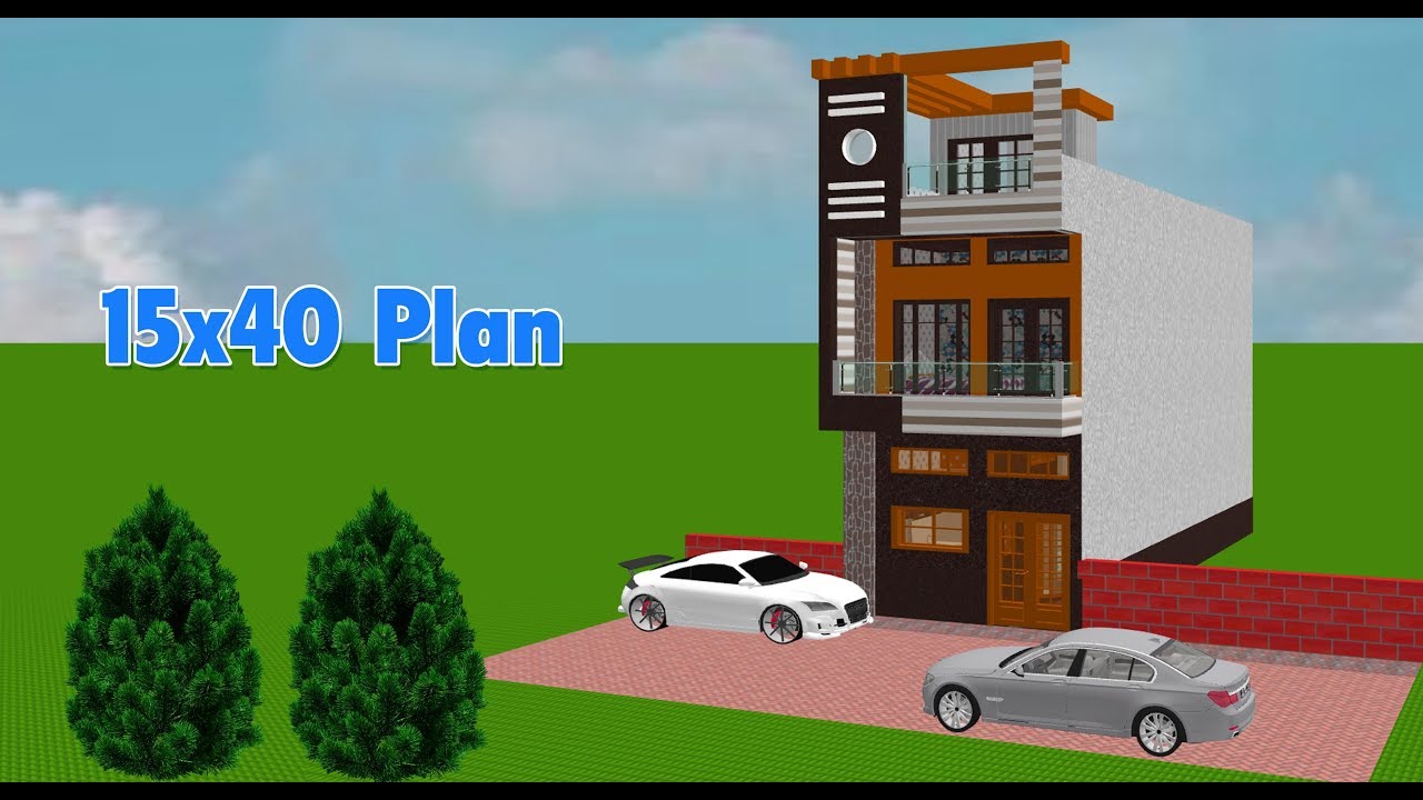 15x40 feet new home design idea with modern elevation. - YouTube