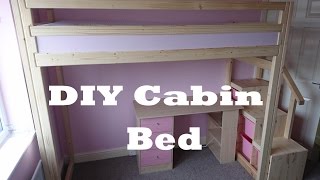 How to build a very strong and attractive cabin bed, at home from scratch - using studwork. This job can be completed for less than £