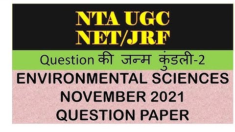 how to clear ugc net environment science| previous year question with complete explanation|