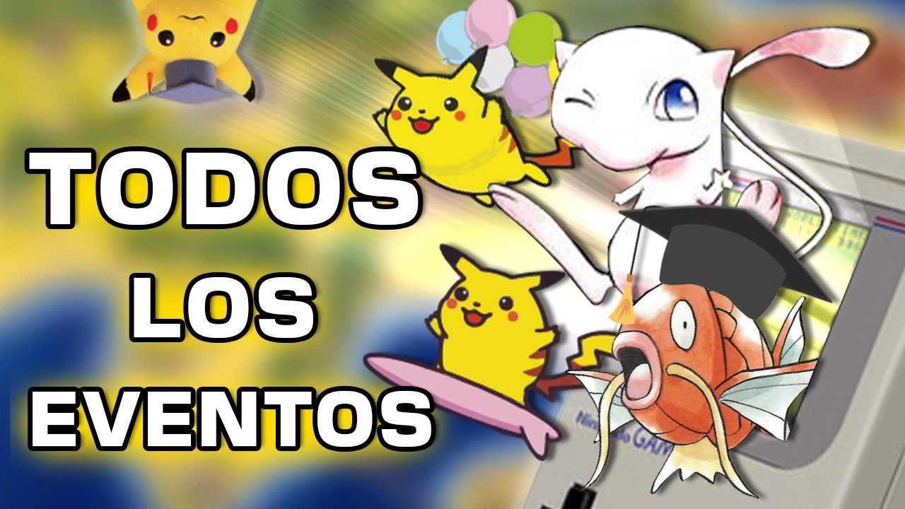TODOS LOS EVENTOS DE POKÉMON ROJO Y AZUL (1.ª generación)