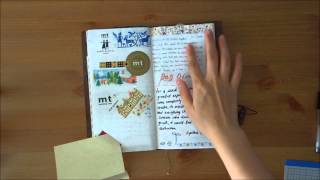 Flip through of my Fauxbonichi / Midori Traveler's Notebook Oct #2