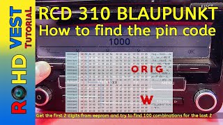 How I found the PIN code for a RCD310 Blaupunkt