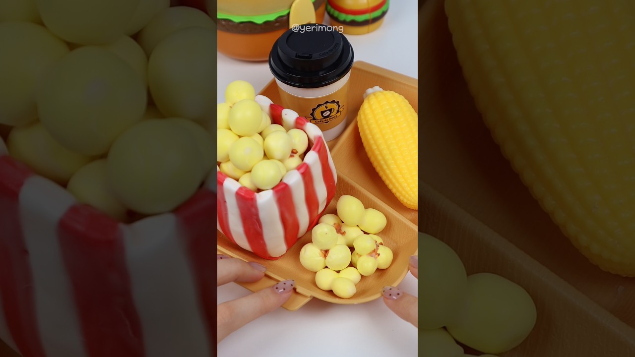 Satisfying Miniature: Making a School Lunchbox with Giant Popcorn ASMR (No talking)