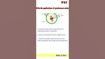 Write the applications of synchronous motor. #wake&start #short