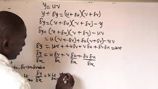 Differentiation of product rule from first principle