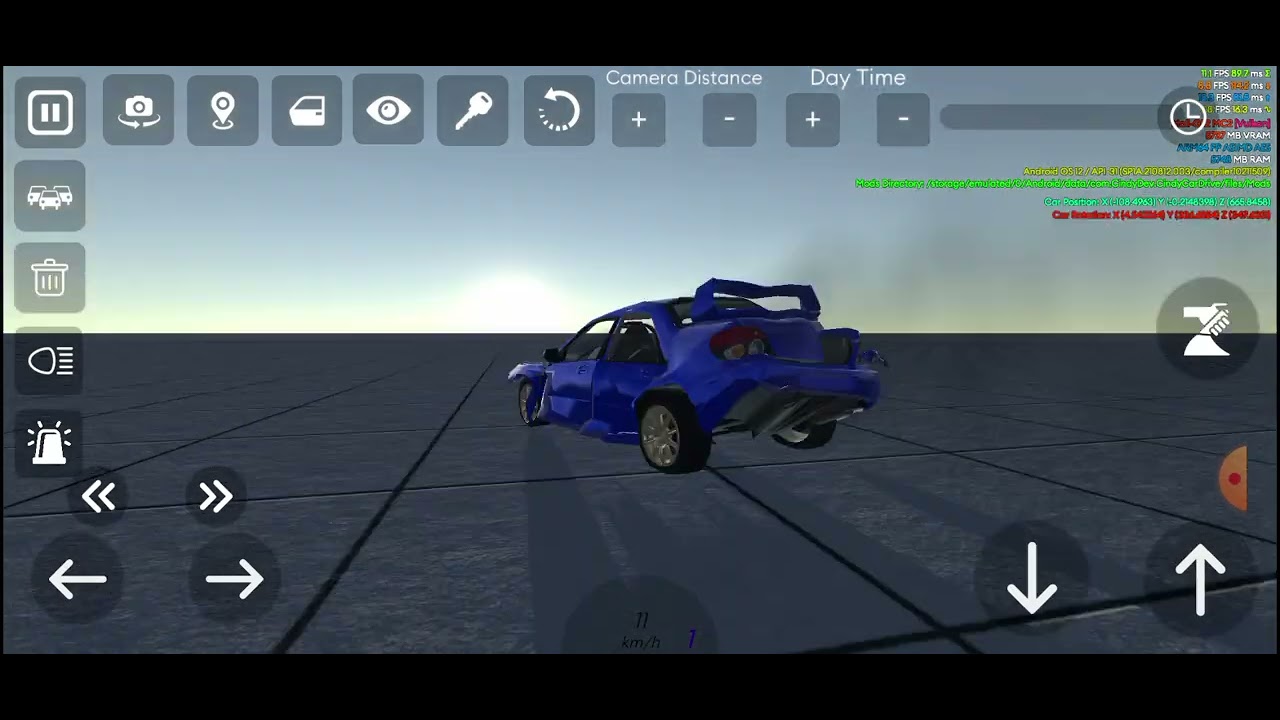 cindy car drive jump crashes