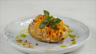 Запеченый картофель с грибным жульеном и Hi Beef фаршем