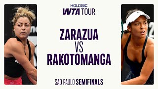 Renata Zarazua vs. Tiantsoa Rakotomanga | 2025 Sao Paulo Semifinals | WTA Match Highlights